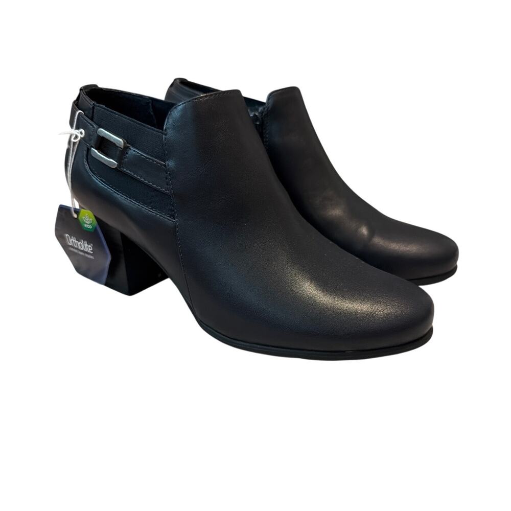 Croft & Barrow Rozzalyn Black Block Heel Booties Size 9 Brand New Ortholite